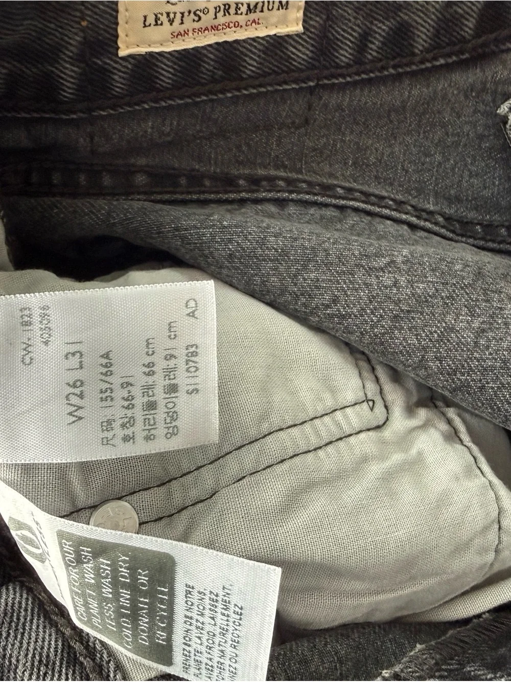 Levi's Women's Straight Leg Jeans - Washed Charcoal